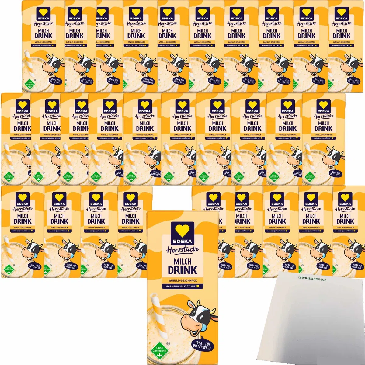 usy Bundle für Edeka Milchdrink Vanille (30x200ml Packung) VPE + usy Block