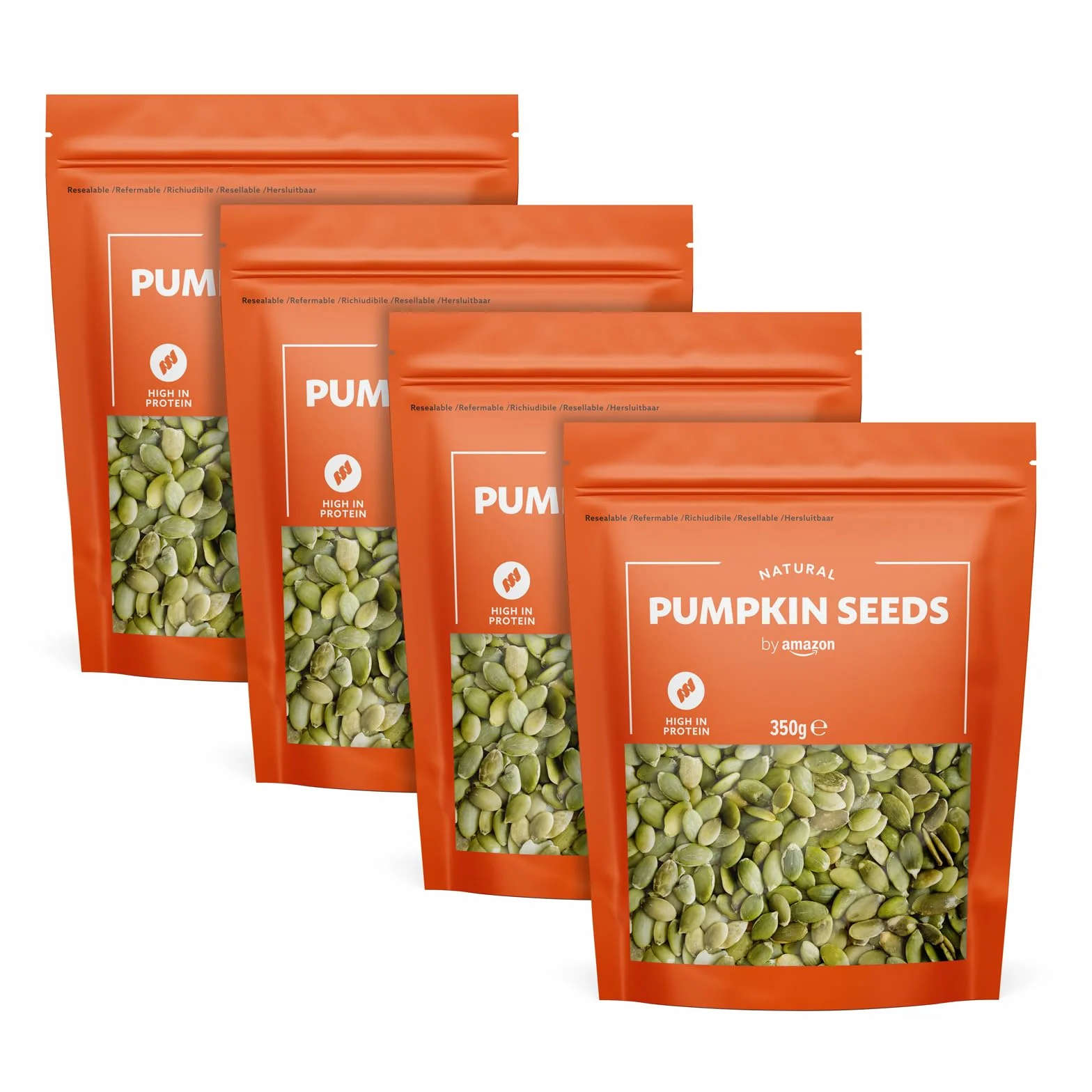 by Amazon Kürbiskerne - 350g, 4 Stück