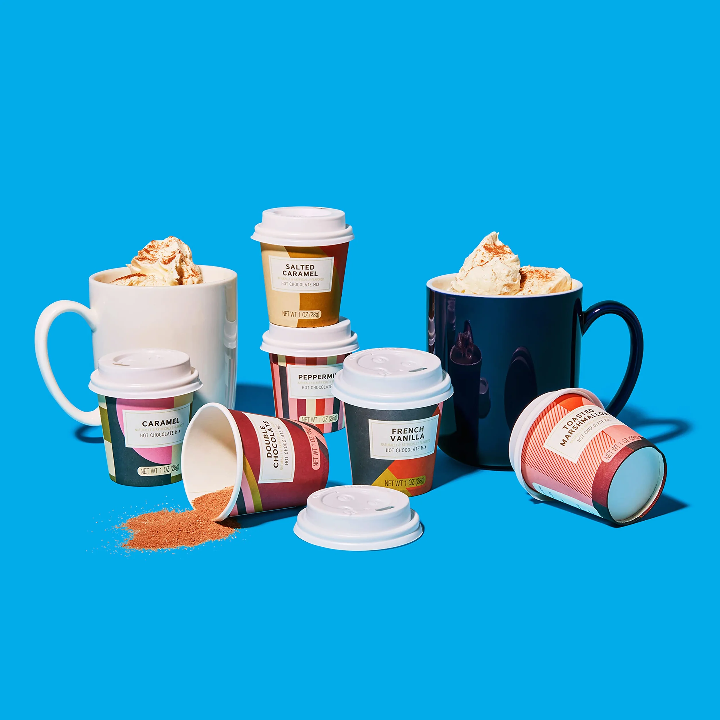 Thoughtfully Heiße Schokolade Geschenkset – Kakao Probierset mit 6 Sorten – Trinkschokolade Geschenkbox (6 x 28 g)