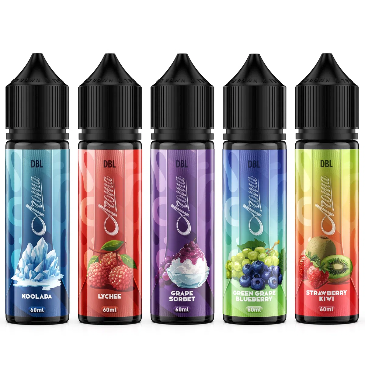 DBL Aromakonzentrat 5x20ml, Lebensmittelaroma für Backen & Getränke, Set E | Hochkonzentriert, wenige Tropfen genügen, Leicht zu mischen. Fruchtaromen für Kuchen, Joghurt & Desserts. Wasser & öllöslich