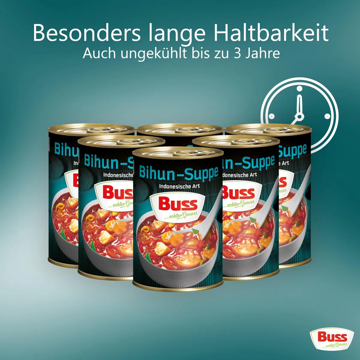 Buss Asia Suppen - Bihunsuppe Original nach indonesischer Art, 12 x 400g