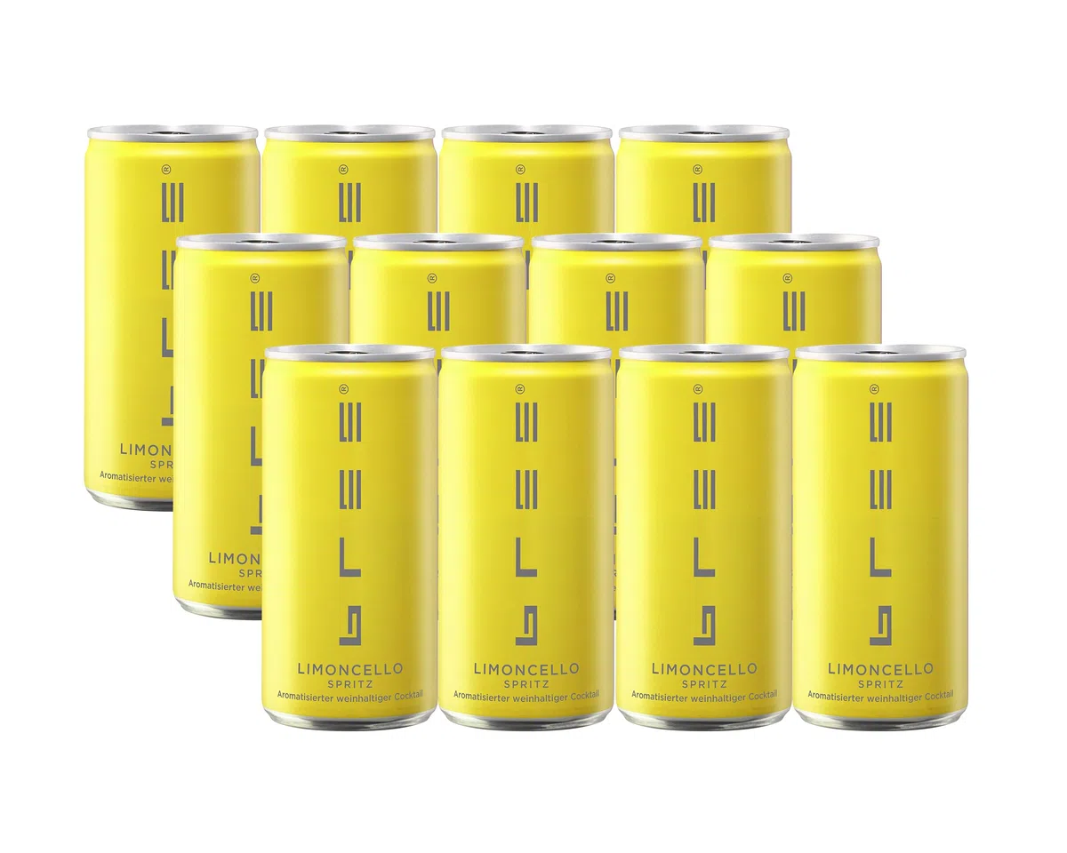Bree Limoncello Spritz (12 x 0,2l) – sonnige Frische in der Dose mit spritzigen Zitrusnoten und prickelndem Genuss – ideal für unbeschwerte Momente, eiskalt direkt aus der Dose genießen