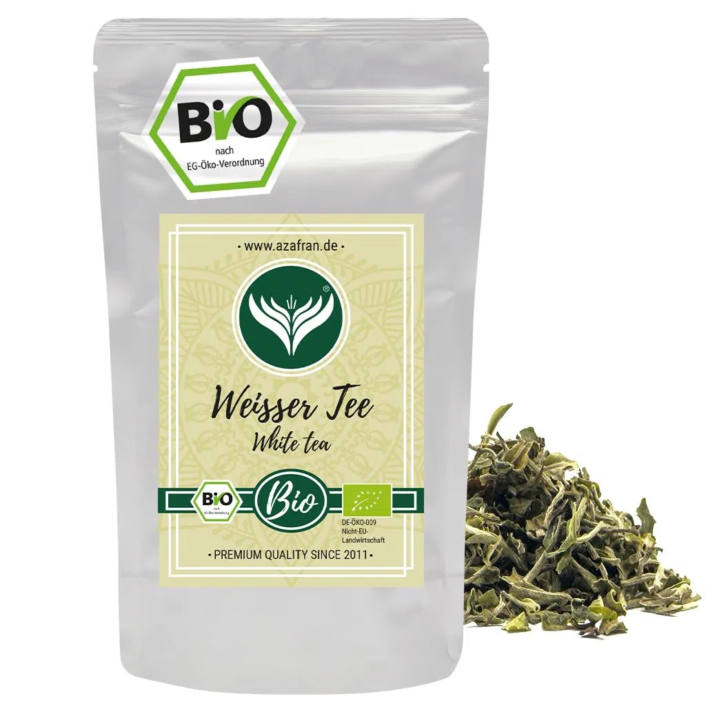 Azafran BIO Weißer Tee lose, Pai Mu Tan, China White Tea White Peony 250g