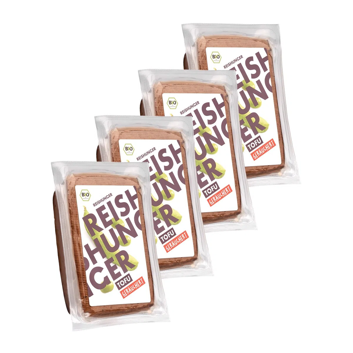 REISHUNGER BIO Tofu Geräuchert - 4 x 200 g - Ungekühlt haltbar