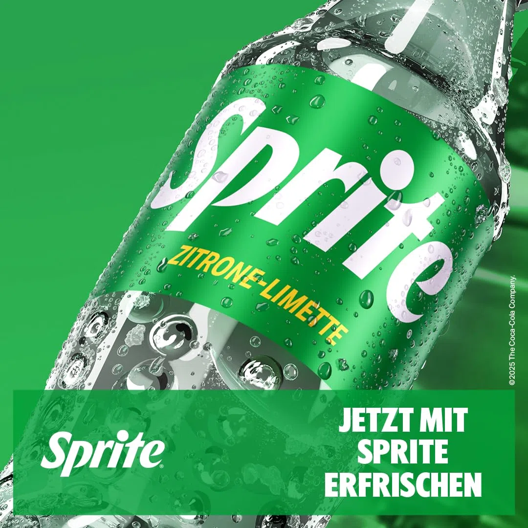 Sprite , Maximale Erfrischung mit Limetten und Zitronen Geschmack in praktischen Flaschen , 12 x 500 ml Einweg Flaschen