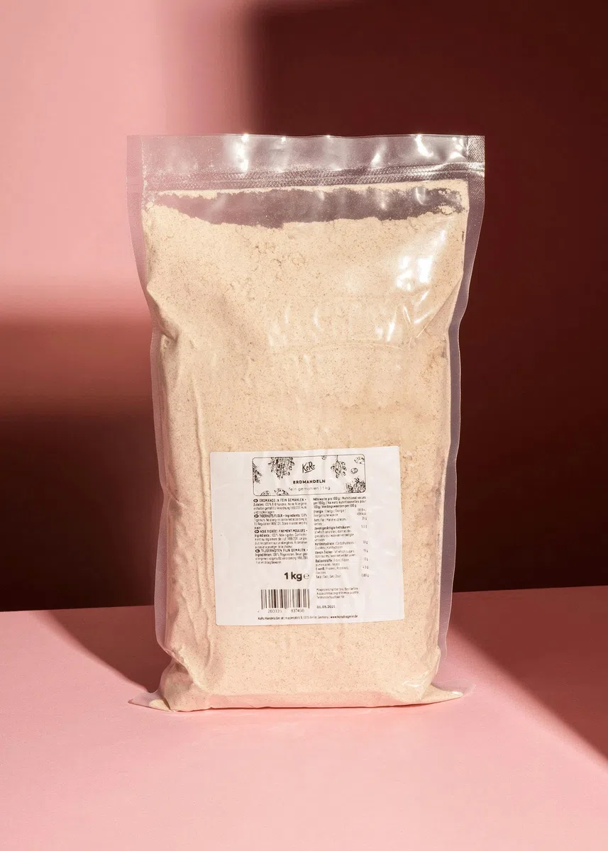 KoRo - Erdmandeln fein gemahlen 1 kg - Aus ungerösteten und geschälten Erdmandeln naturbelassen und ohne Zusätze und dabei allergen- und glutenfrei
