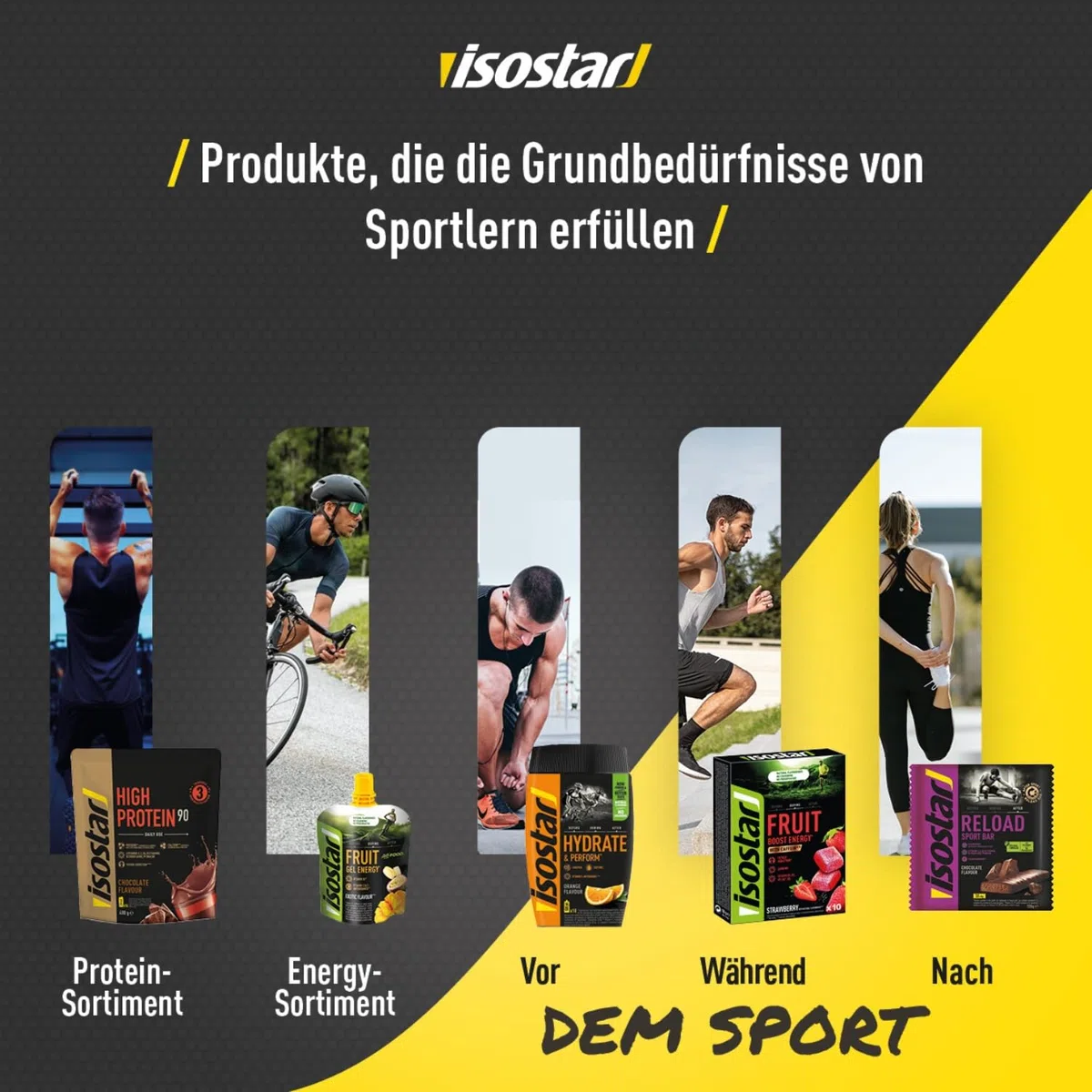 ISOSTAR – Hydrate & Perform Orange – Isotonisches Sportgetränk mit Energie, Elektrolyten & Vitamin C/B1 – Für Laufen, Radfahren & Trail – 560 g + Trinkflasche 650 ml