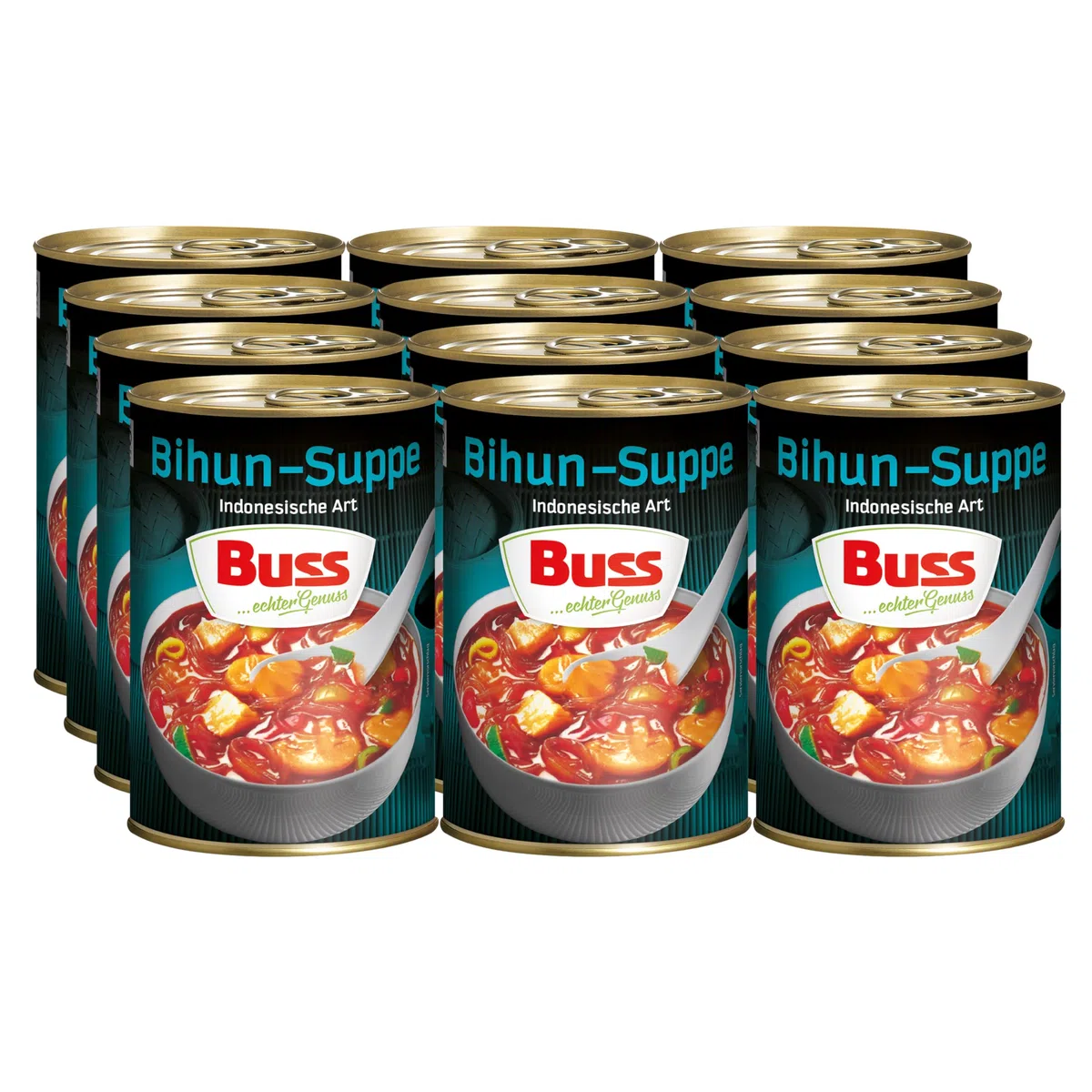 Buss Asia Suppen - Bihunsuppe Original nach indonesischer Art, 12 x 400g