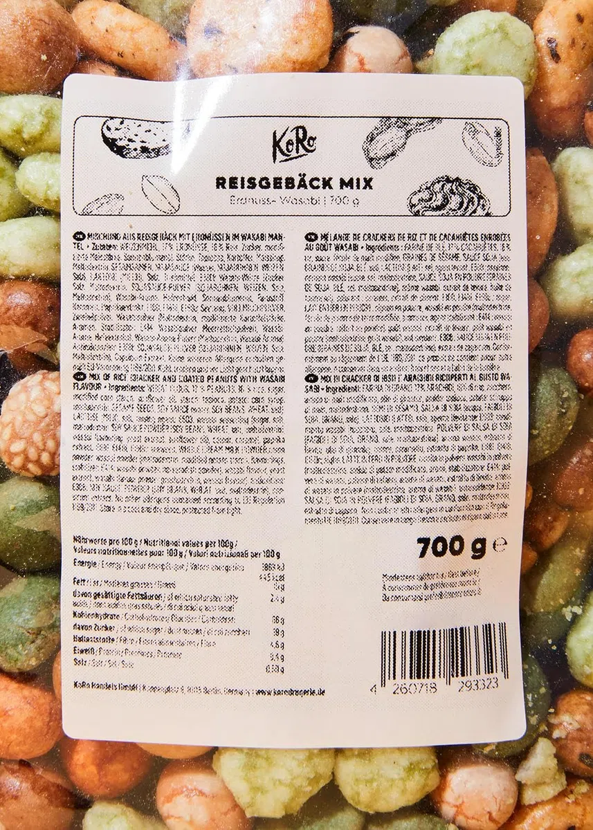 KoRo - Reisgebäck Mix Erdnuss-Wasabi 700 g