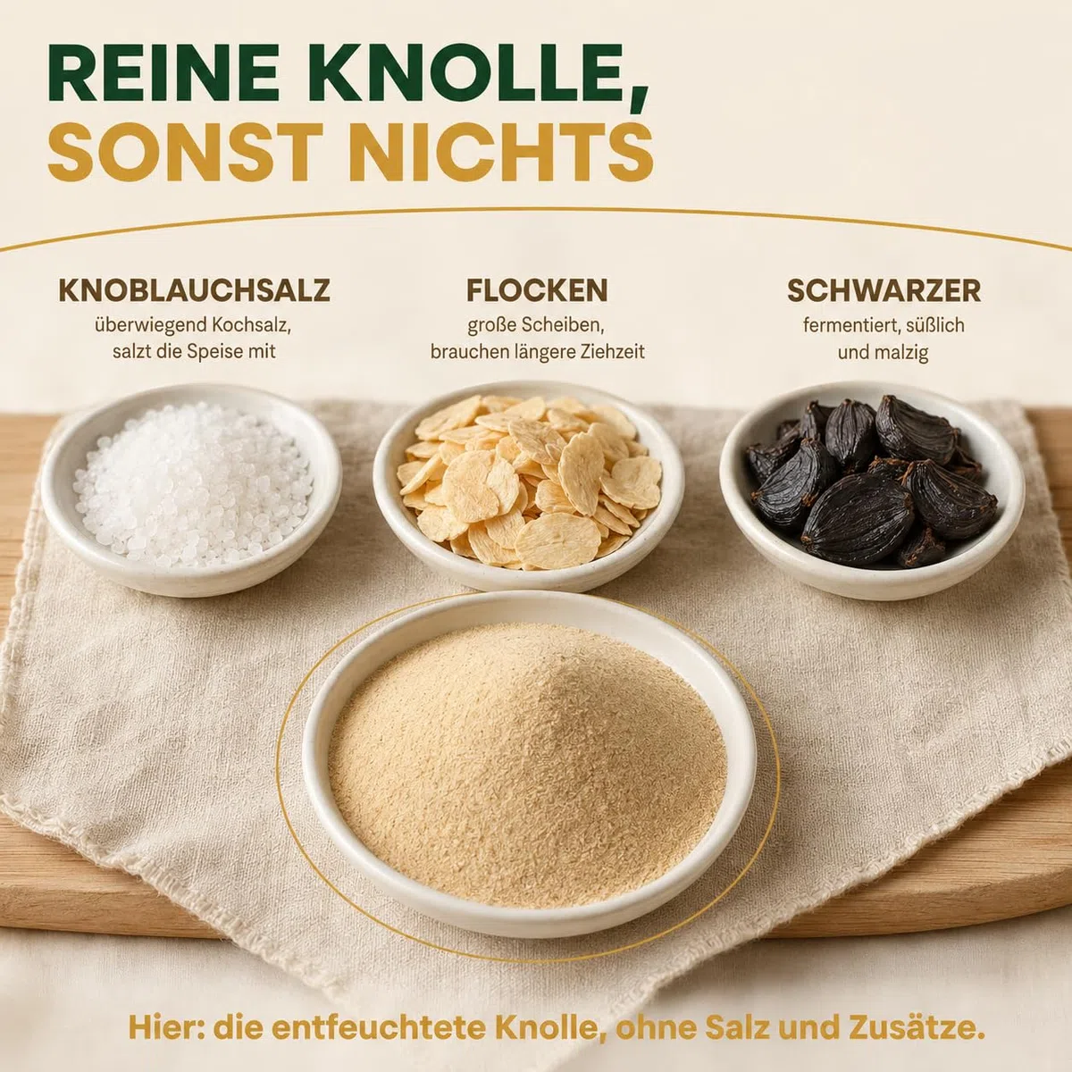 GiDeli Knoblauchgranulat 4x5kg - Knoblauchpulver, wiederverschließbar
