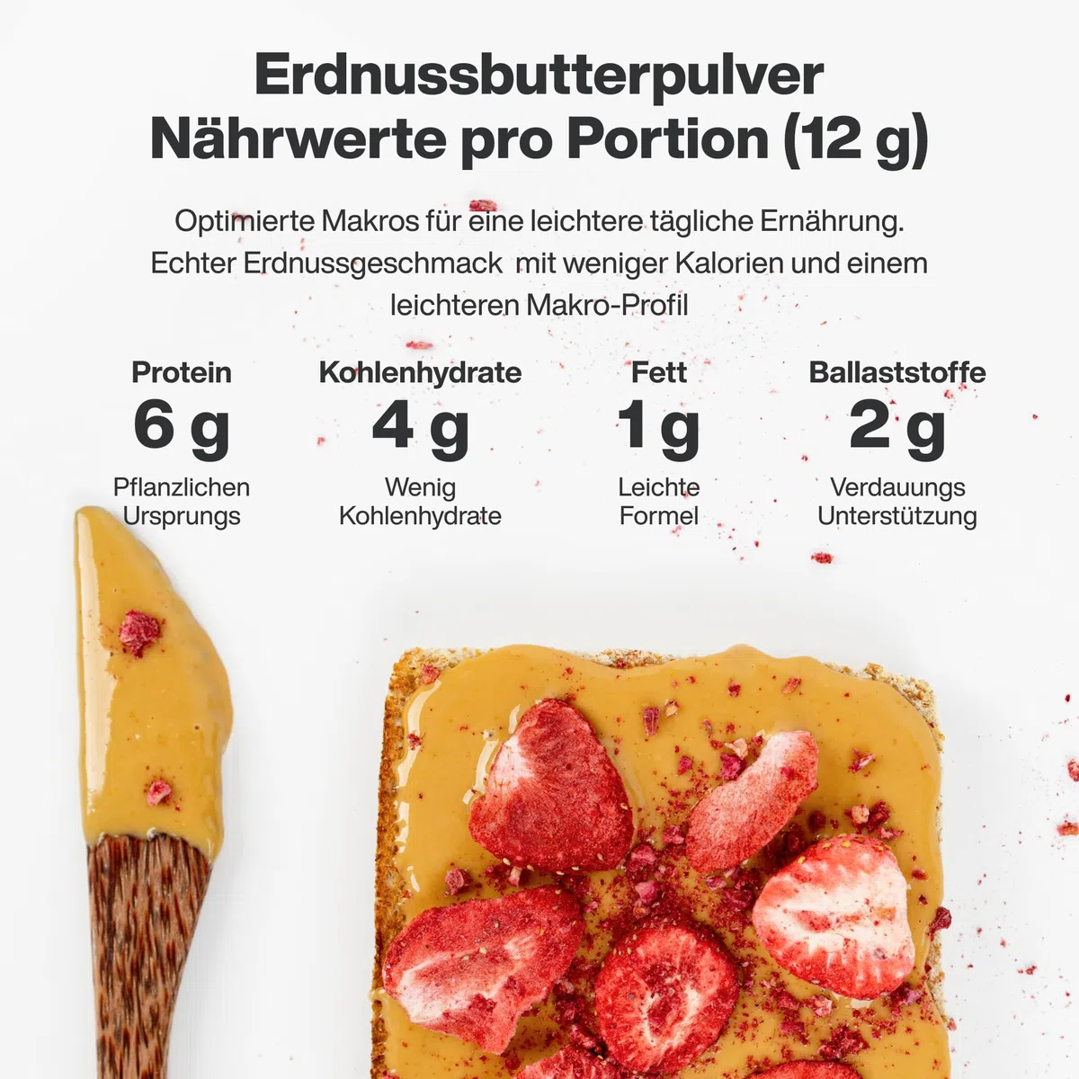 Vilgain 100% BIO Erdnussbutter Pulver 450g | Zuckerfrei mit 2x Weniger Kalorien | Ideal für Smoothies & Porridge | Reich an Eiweiß & Ballaststoffen