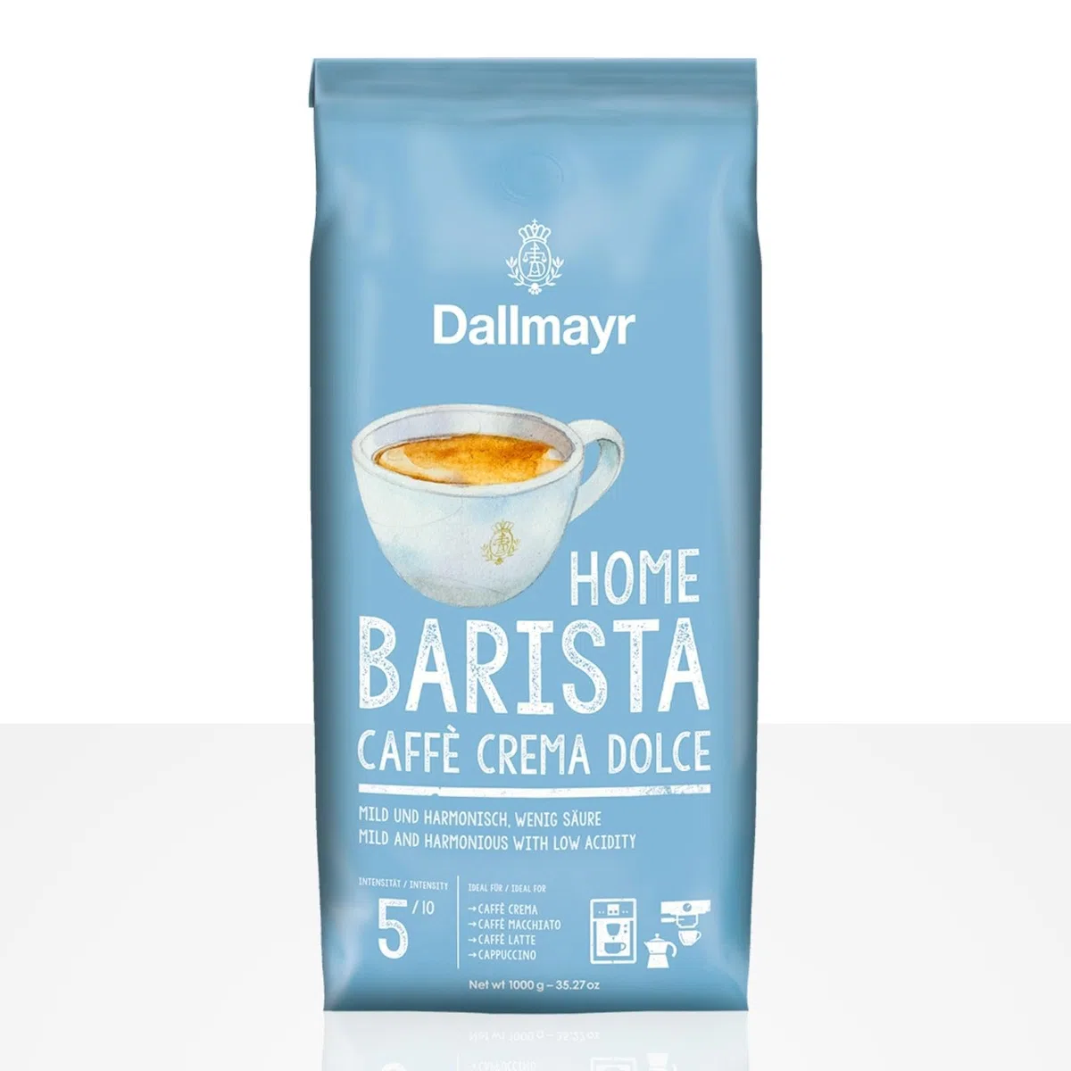 Dallmayr Cafe Crema Home Barista Dolce 8 x 1kg Kaffeebohnen