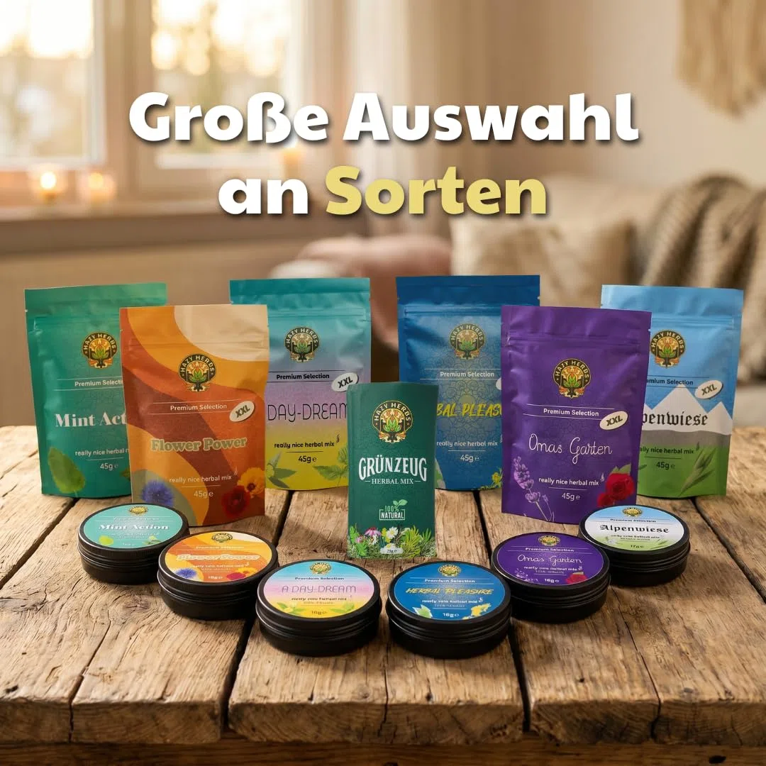 HAZY HERBS | Kräutertee-Mischung "Grünzeug" - 100% natürlicher Kräutermix - 25g feine Mischung