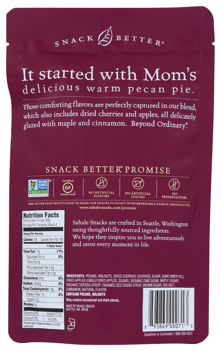Sahale Snacks, Maple Pecans Glazed Mix, 4 oz (113 g)