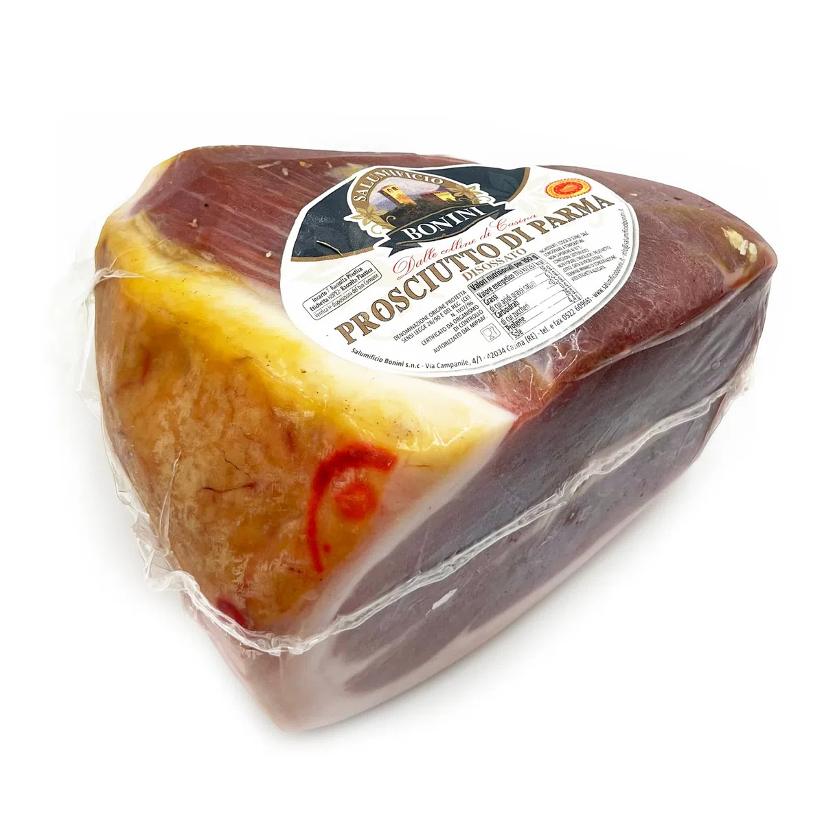 Ganzes Stück - 2,9 kg - Entbeinter Parmaschinken - PROSCIUTTO PARMA - Pera - Salumificio Bonini - Stengel - 20 MONATE – Tuquam Salumificio Bonini – Direkt aus Italien