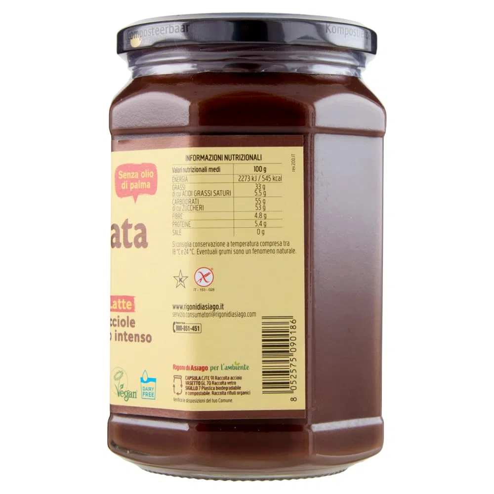 Italian Gourmet Nocciolata La Dark crema nocciole vegan dunkel 12 x 650g
