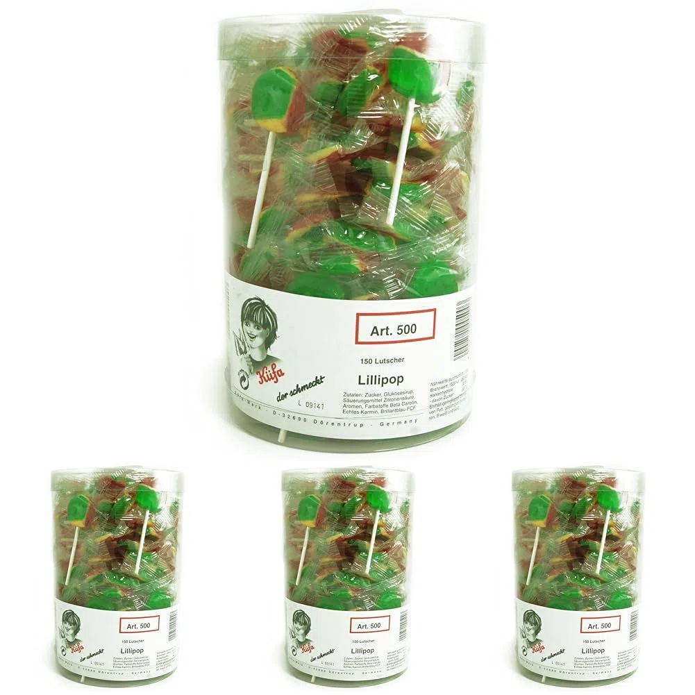 Küfa Lillipop Frucht Lutscher 150 Stück 1.35 kg (Packung mit 4)