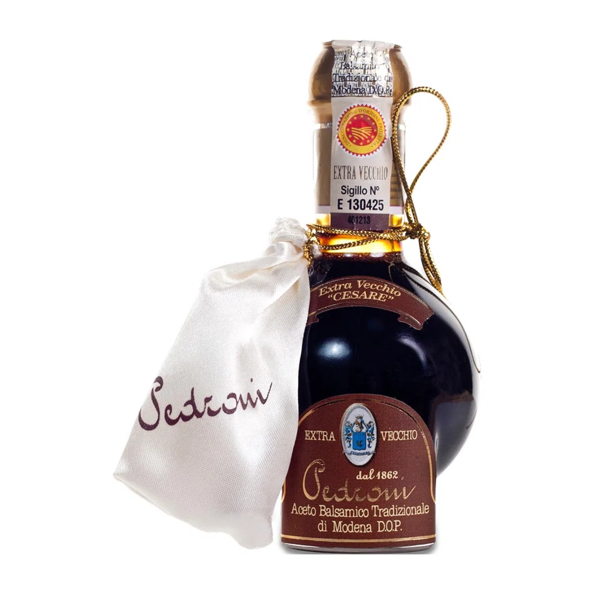Essig Pedroni Cesare Balsamico Tradizionale di Modena Trebbiano 50 Jahre Miniaturflasche 10 cl