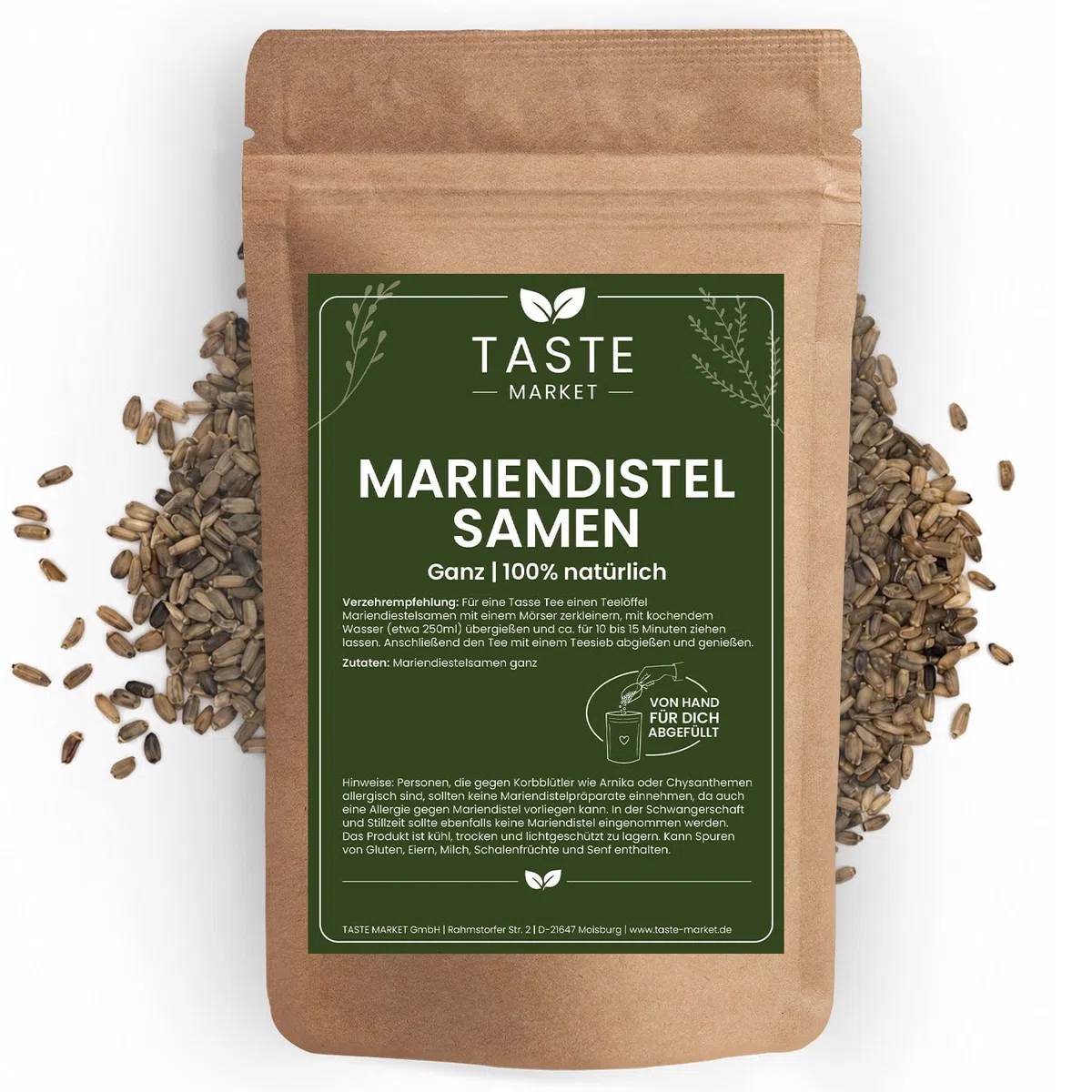 25 kg Mariendistelsamen ganz – Mariendistel – Tee – Smoothie