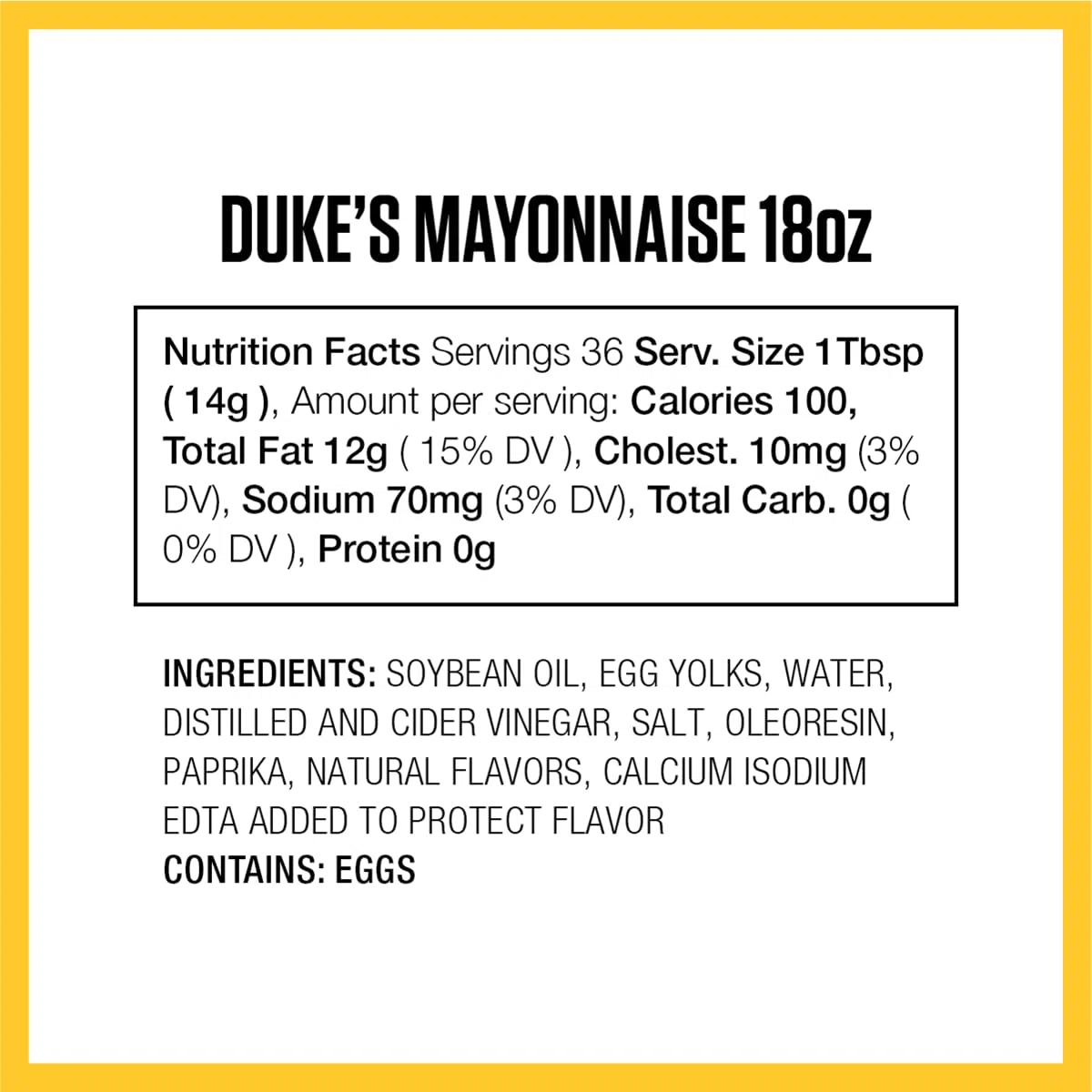 Der Duke Echt Mayonnaise Squeeze zuckerfrei 18 Unze (12 Stück)