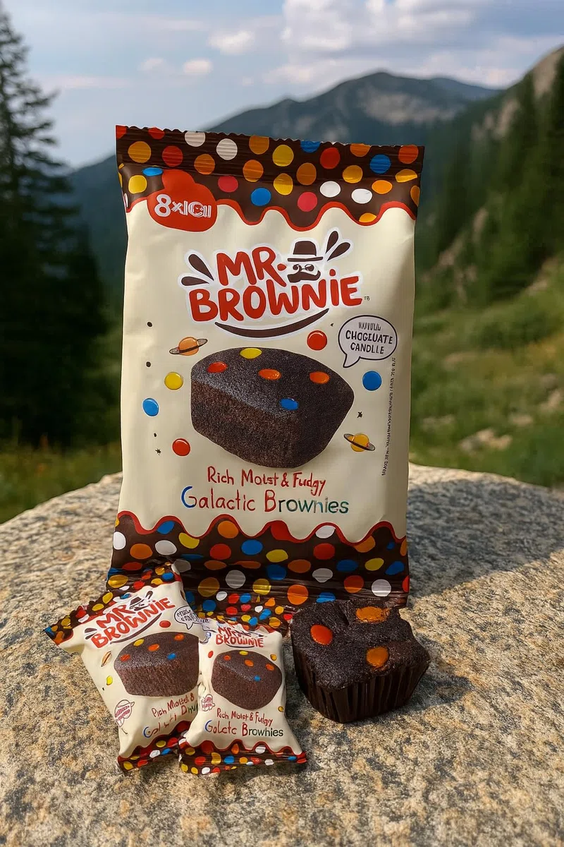 Mr. Brownie Galactic Brownies Probierpaket 3 x 200g Mit Topcandy Snack Schale | 8 Brownies Je Packung | Köstliches Feingebäck Vorteilspackung | Süßer Snack Zum Teilen