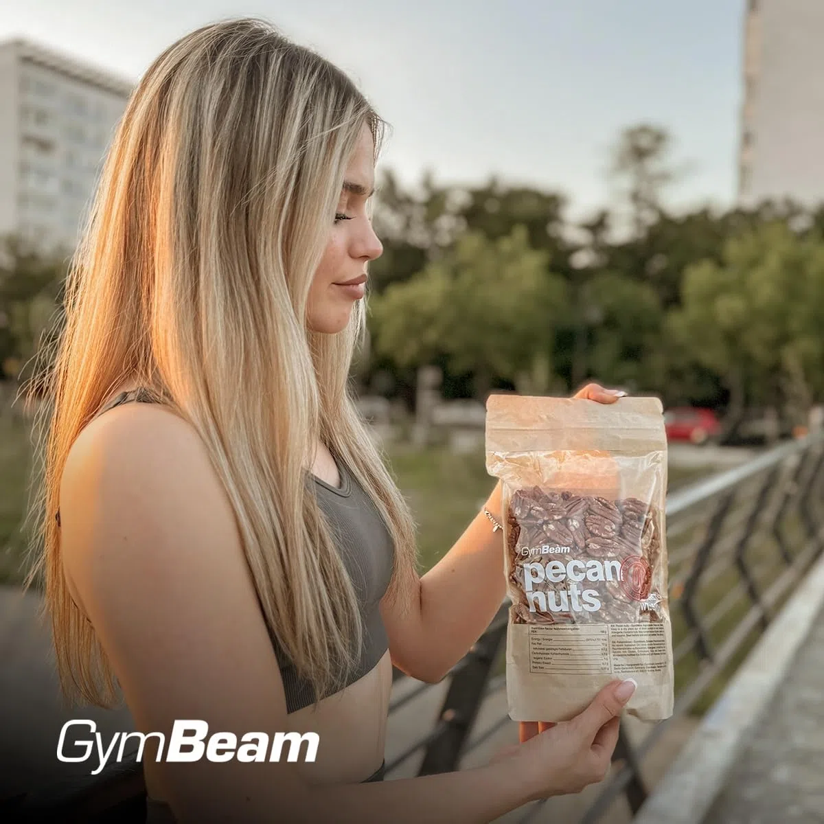 GymBeam Pekannuesse (500g) - Ungesalzen, süßer Geschmack & würziges Aroma, reiche Quelle von Omega-3 & Omega-6, enthalten Vitamine & Mineralien, vielseitige verwendbar, Pekannusskerne