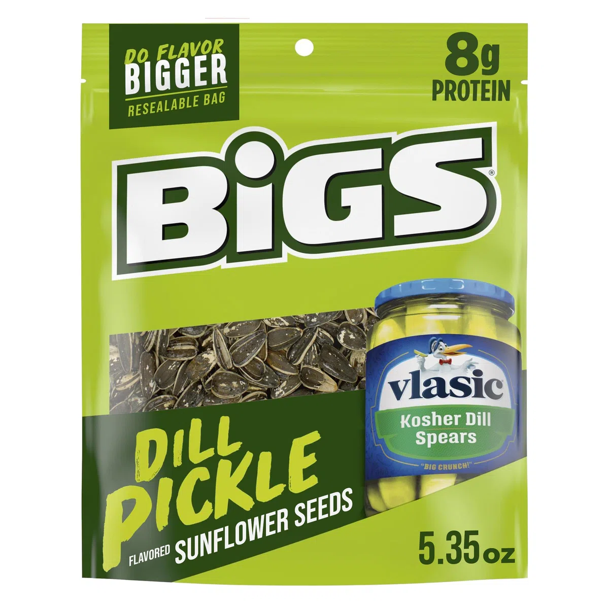 BIGS Vlasic Dill Pickle Sunflower Seeds, 5.35-Ounce Bags (Pack of 12) by Naruekrit