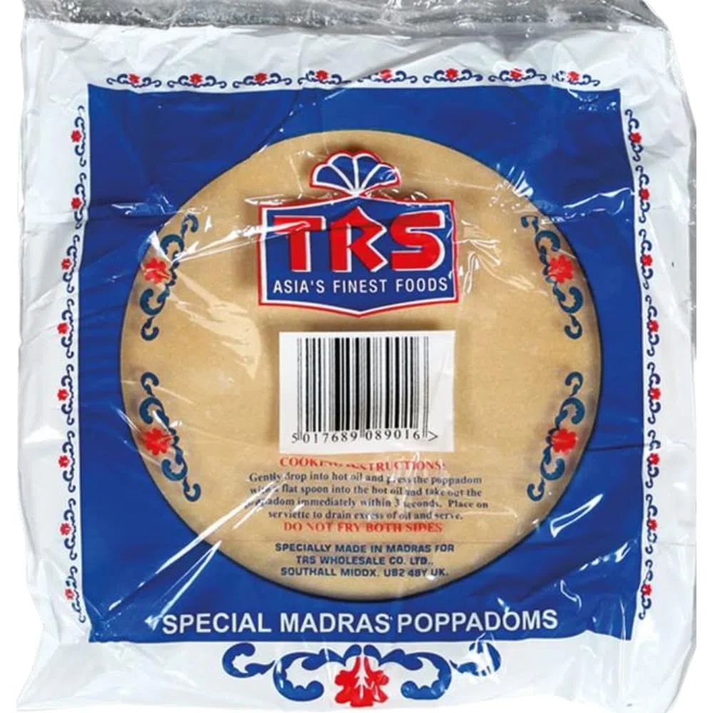 TRS - Madras Poppadoms - (1 X 200 GR) (Packung mit 4)