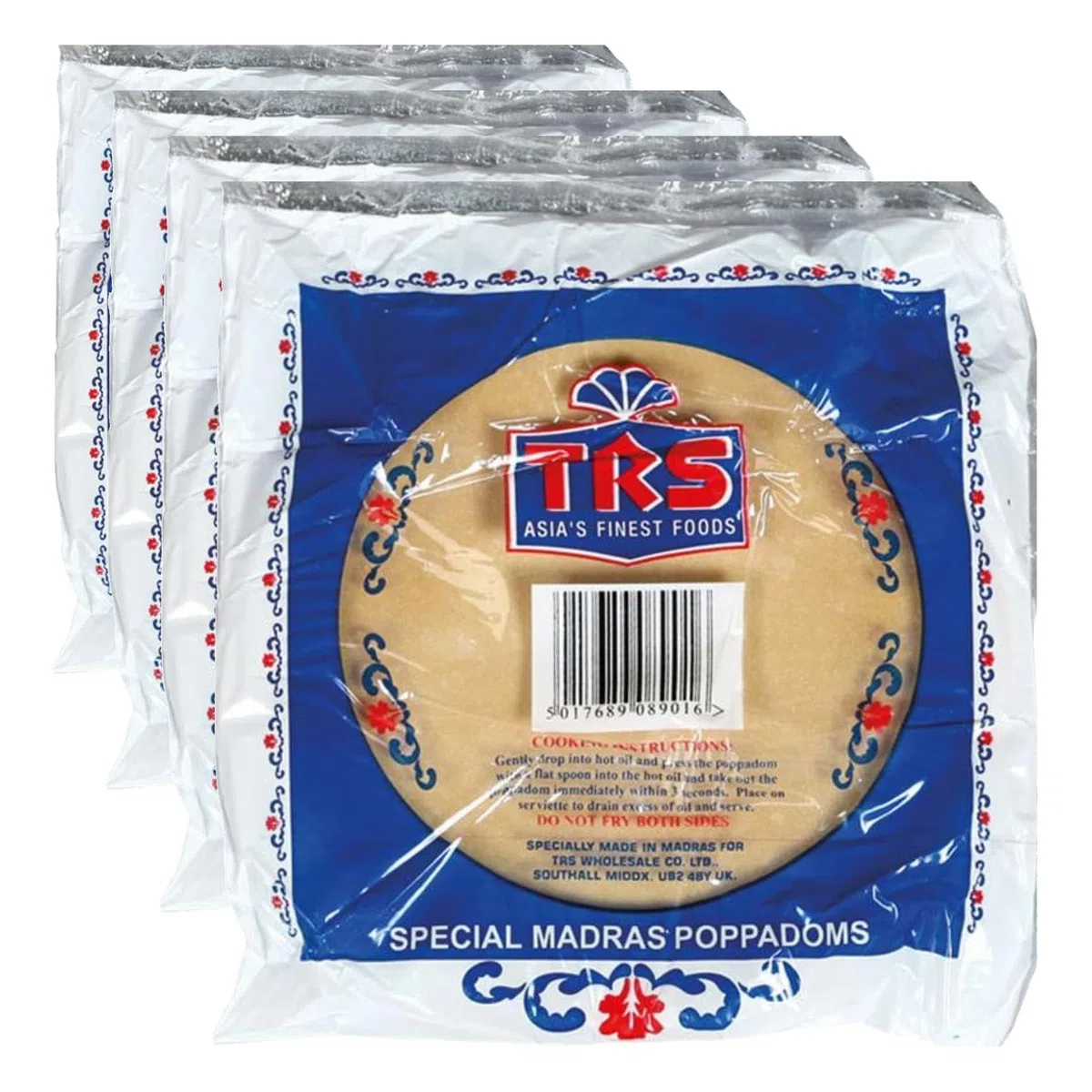 TRS - Madras Poppadoms - (1 X 200 GR) (Packung mit 4)