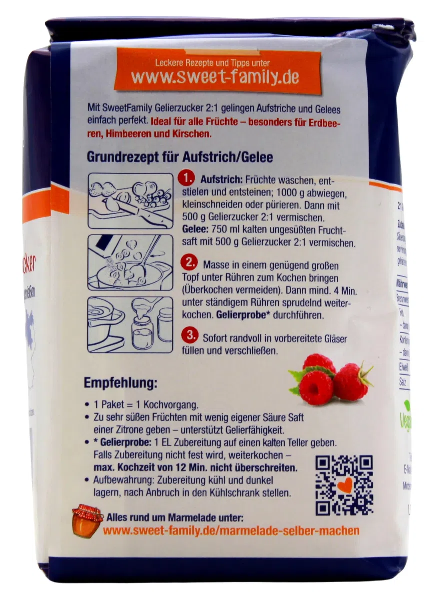 Nordzucker Sweet Family Gelierzucker 2:1, 14er Pack (14 x 500g)