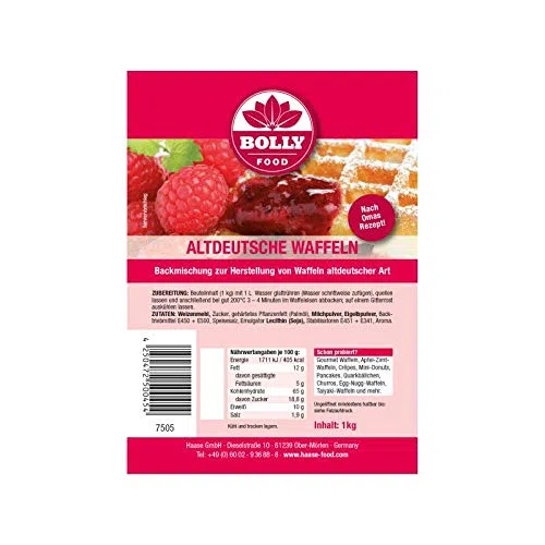 Backmischung Altdeutsche Waffeln 1 kg Beutel süß, weiche, traditionelle Konsistenz