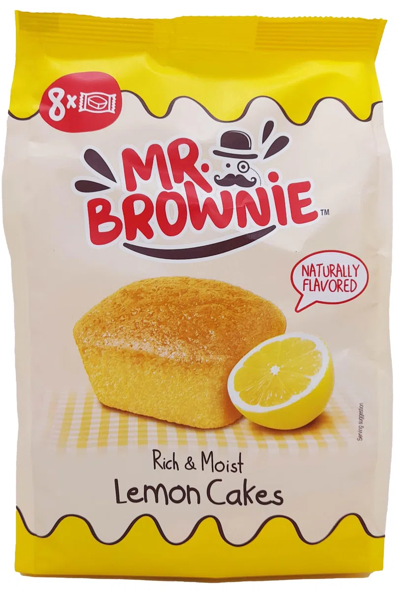Mr. Brownie Lemon 3 x 200g Probierpaket | 8 Brownies Je Packung | Mit Topcandy Snack Schale | Köstliches Feingebäck | Vorteilspack