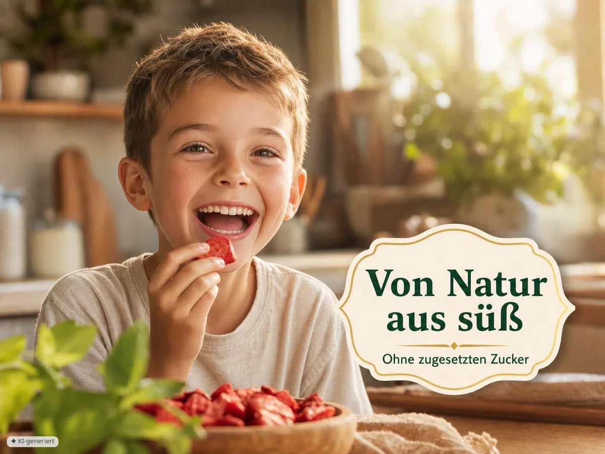 EWL Naturprodukte Getrocknete Erdbeeren 250 g, gefriergetrocknete Erdbeeren ohne Zuckerzusatz, vegan, in Deutschland abgefüllt