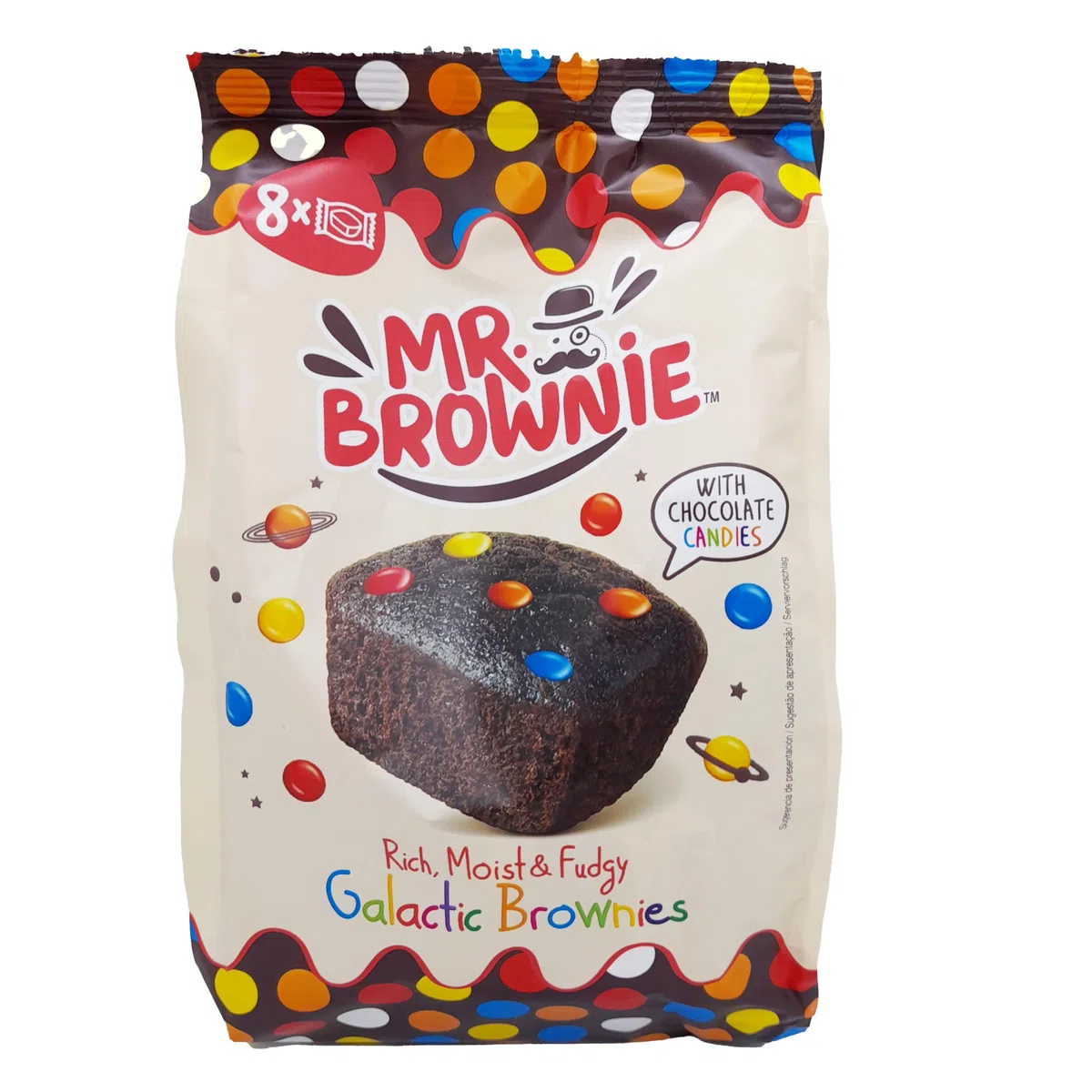 Mr. Brownie Galactic Brownies Probierpaket 3 x 200g Mit Topcandy Snack Schale | 8 Brownies Je Packung | Köstliches Feingebäck Vorteilspackung | Süßer Snack Zum Teilen